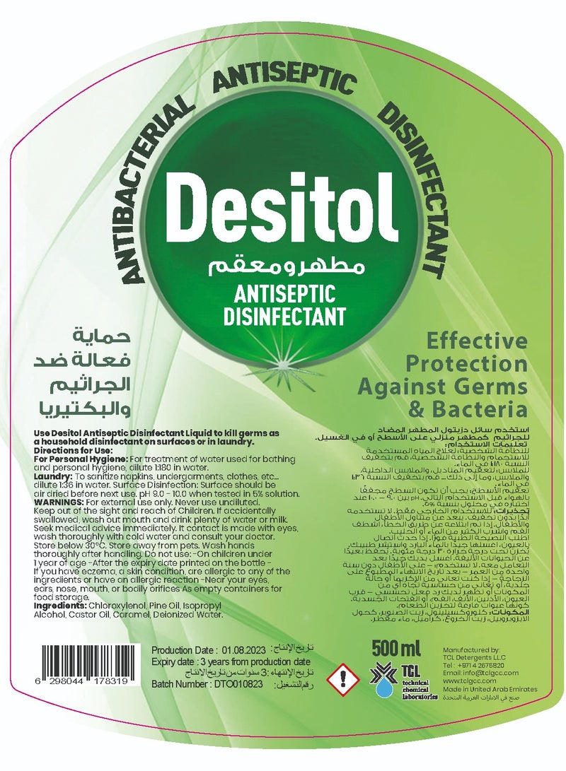 TCL Desitol Antiseptic Antibacterial Disinfectant Liquid 1LT - Image 2