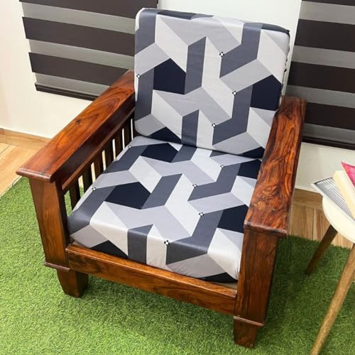 FABANE Stretchable Spandex Printed Sofa Slipcovers - Pack of 10 Sofa Seat Covers for Living Rooms, Couches, Wooden Sofas and Offices (Abstract Grey) - Image 5