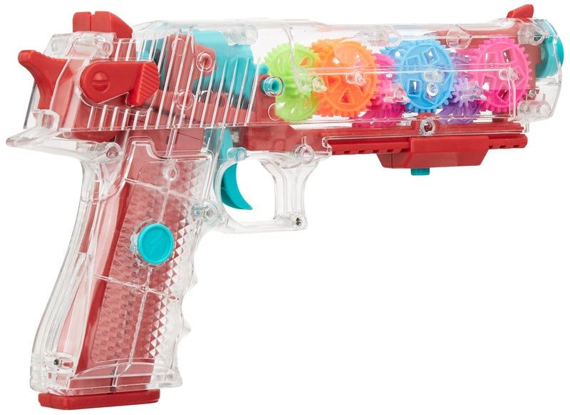 Negi Gear Gun Mechanical Gear Structure Transparent Barrel Comfortable Feel Gear Rotation for Kids Transparent Barrel Comfortale Feel Gear Rotation - Image 2