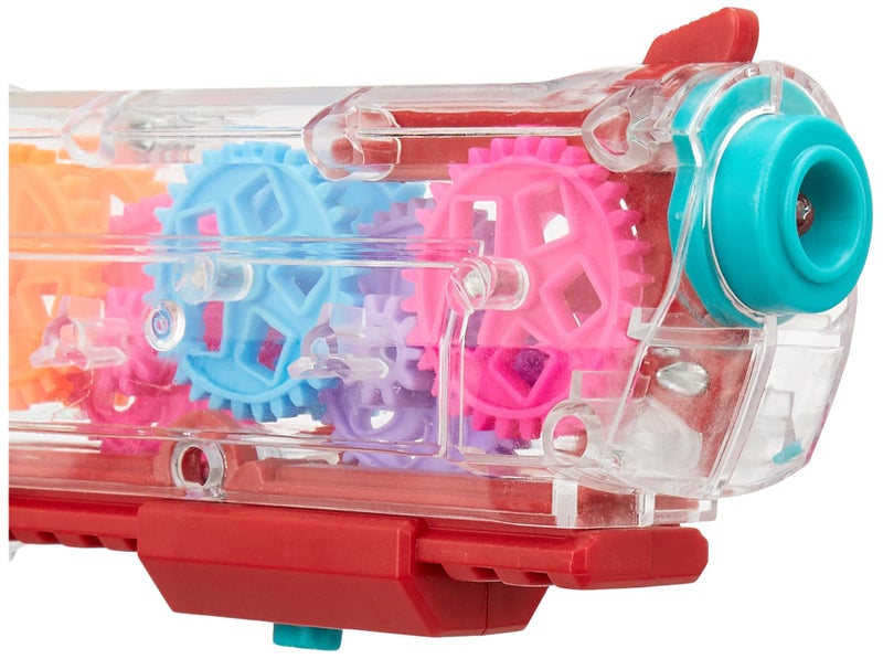 Negi Gear Gun Mechanical Gear Structure Transparent Barrel Comfortable Feel Gear Rotation for Kids Transparent Barrel Comfortale Feel Gear Rotation - Image 5