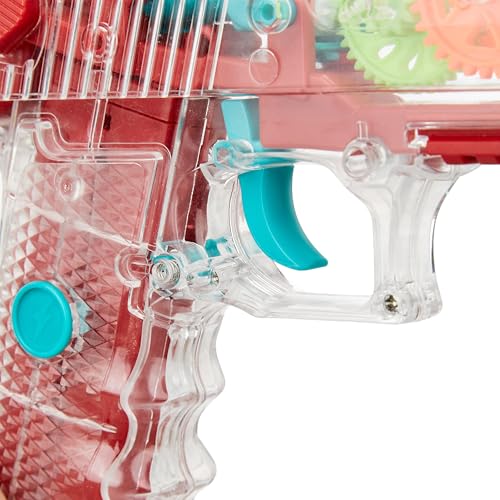 Negi Gear Gun Mechanical Gear Structure Transparent Barrel Comfortable Feel Gear Rotation for Kids Transparent Barrel Comfortale Feel Gear Rotation - Image 3
