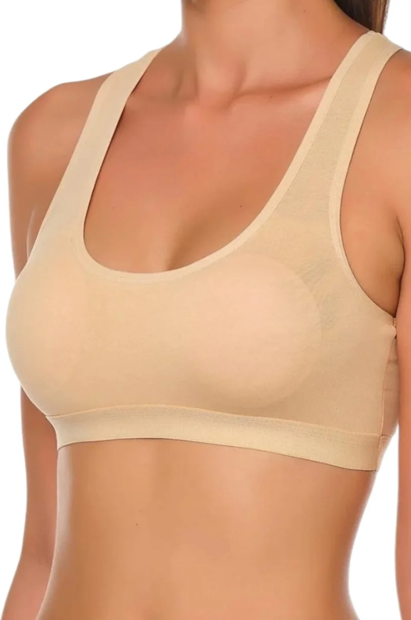 Tezzgelsin Women's Thick Strap Padded Rambo Bustier Sports Undershirt 3 Piece Set
