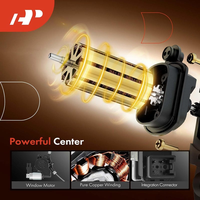 A-Premium Electric Power Window Regulator with Motor for Mazda 3 2004-2009 Front Right Passenger Side - Image 4