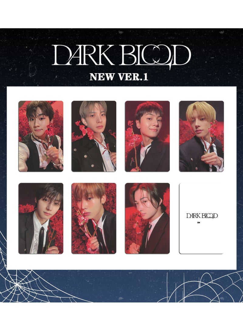 NIBEMINENT 7 قطع بطاقات لومي كيبوب ENHYPEN DARK لهدايا مجموعة المعجبين