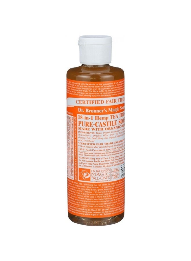DR. BRONNER'S Castile LIQ SP,OG3,T/Tree 8 OZ 1-EA