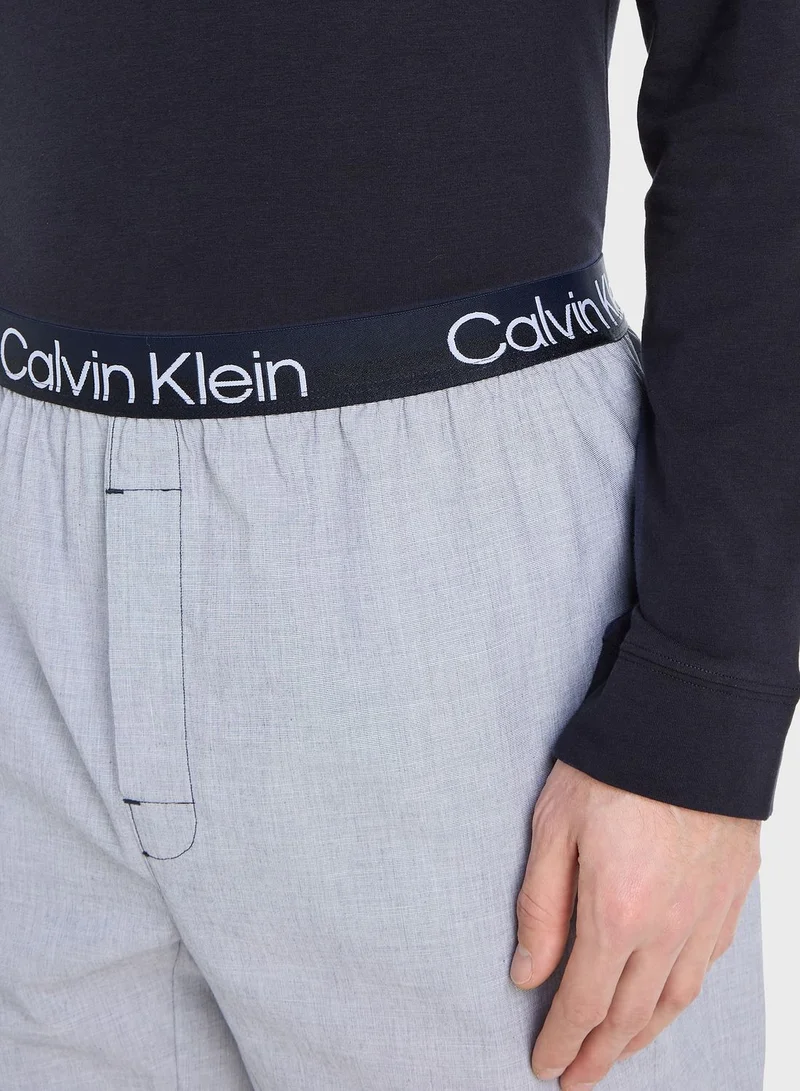 CALVIN KLEIN Logo Crew Neck T-Shirt And Sweatpants Set