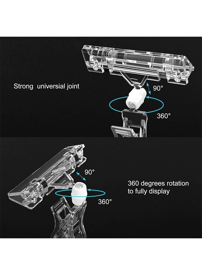 مشابك عرض المنتجات (10 قطع) - مشابك عرض المنتجات، مشابك بطاقات الأسعار، حاملات بطاقات الأسعار الشفافة، مشابك عرض المنتجات، مشابك عرض البطاقات الورقية، حوامل ترويجية، حوامل للمراكز التجارية - Image 4