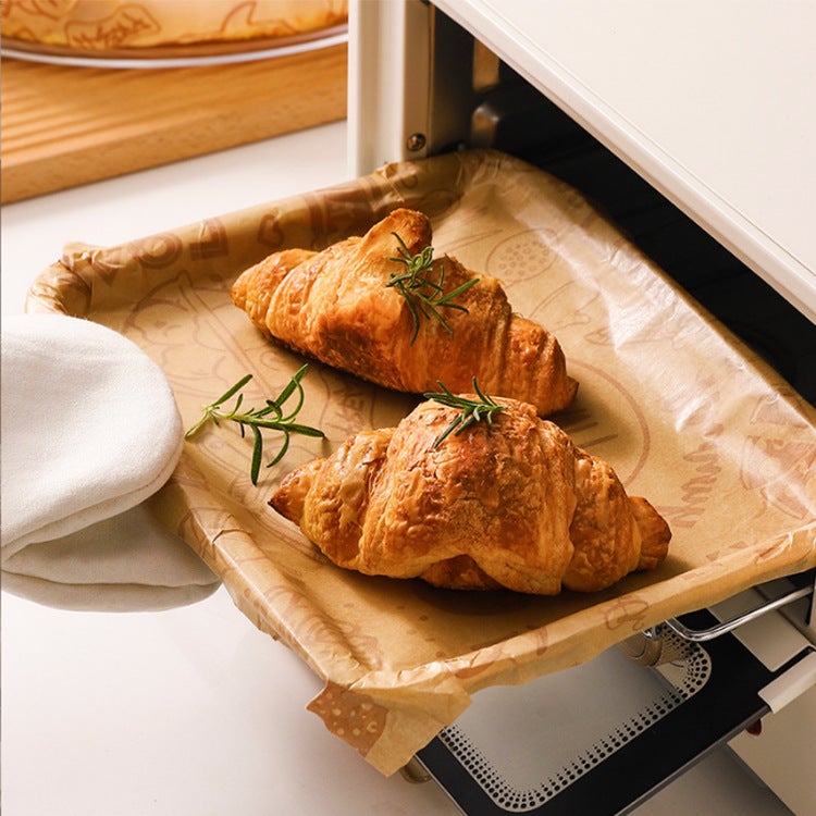Air Fryer Paper Liners - Food Grade Silicone Oil Paper, Disposable, Oil-Absorbing for Baking - Image 4