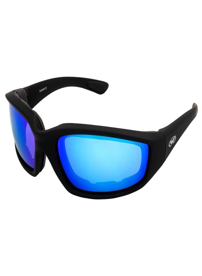 Global Vision Kickback Black Frame with Gtech Blue Lenses - Image 1