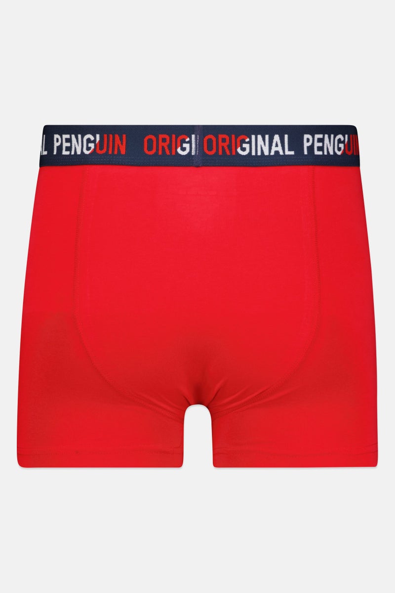 Original Penguin Men 3 Piece Brand Logo Trunks, Multicolor - Image 3