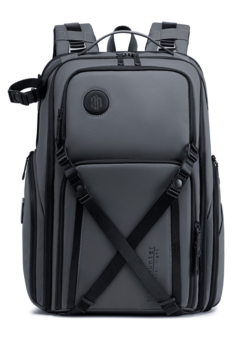 ARCTIC HUNTER Professional Camera Backpack Shock Proof Water Resistant with Separate Laptop Compartment TSA Opening Daypack for Men and Women B00575 Grey - Image 3