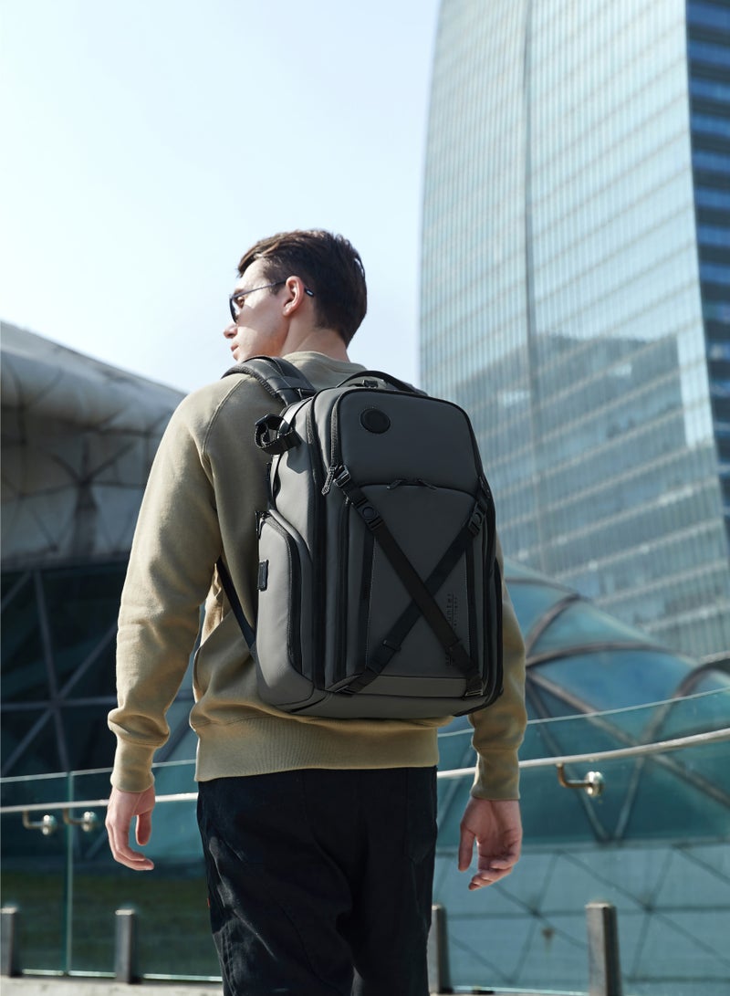 ARCTIC HUNTER Professional Camera Backpack Shock Proof Water Resistant with Separate Laptop Compartment TSA Opening Daypack for Men and Women B00575 Grey - Image 2