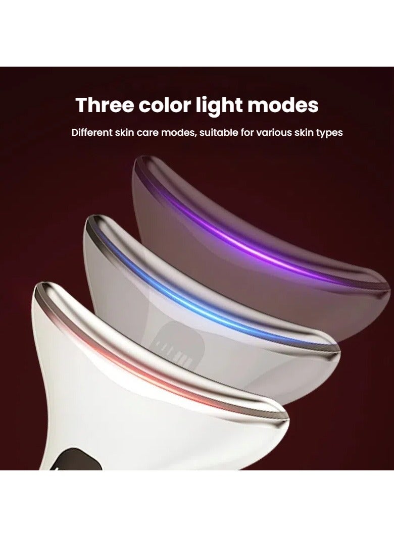 general Electric beauty neck device lifting smart induction import facial beauty instrument color light skin rejuvenation massage device USB - Image 2