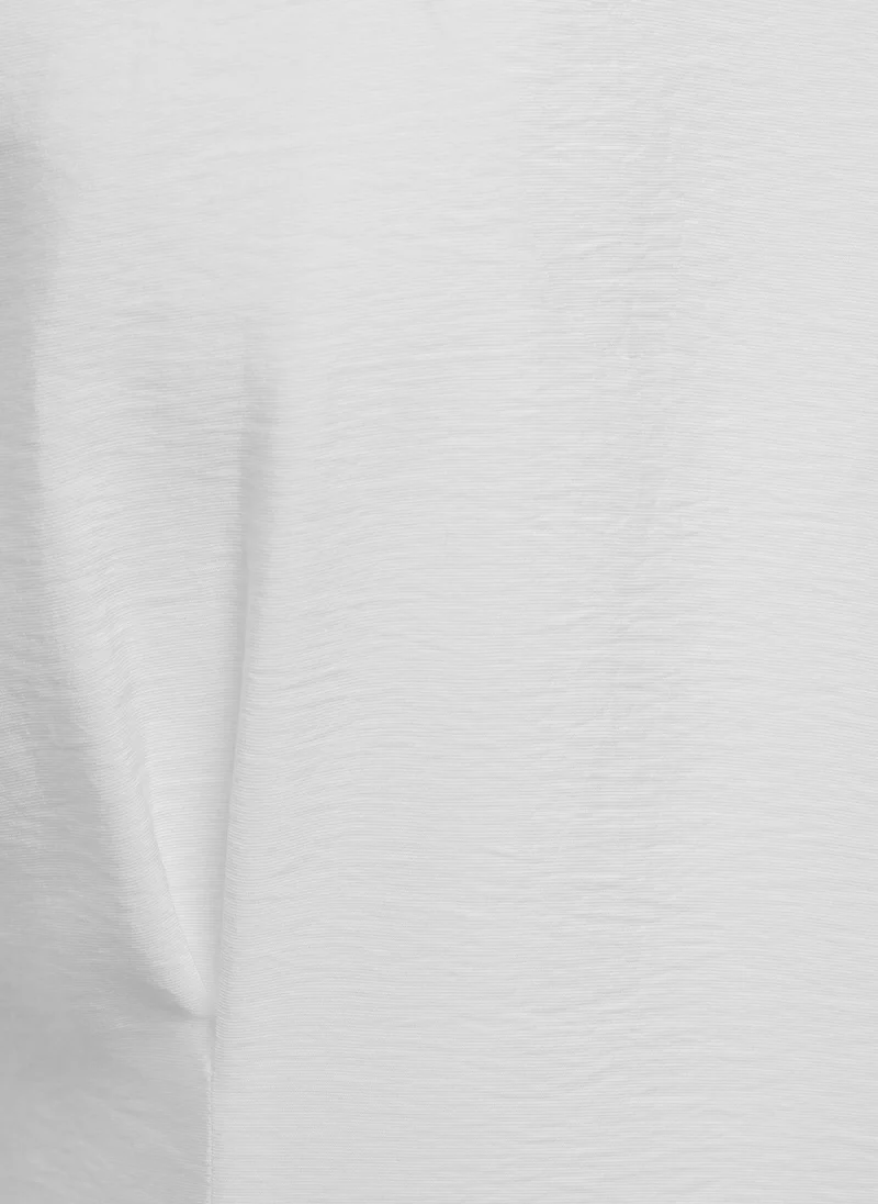 Lichi Midi dress with triangle collar and waist pleats