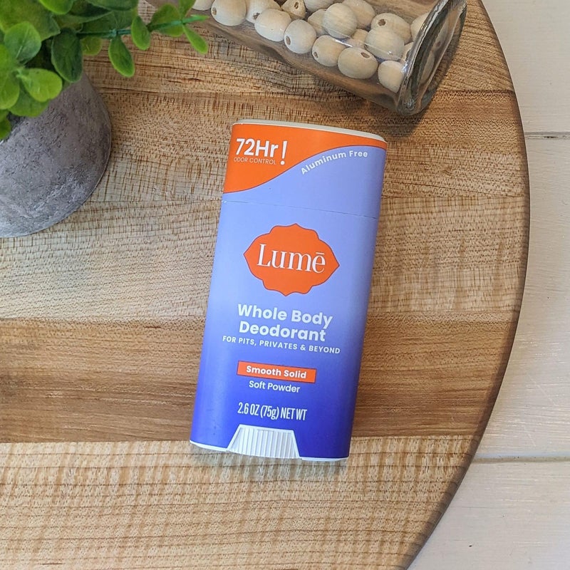 Lume Whole Body Deodorant - Smooth Solid Stick - 72 Hour Odor Control - Aluminum Free, Baking Soda Free and Skin Loving - 2.6 Ounce (Pack of 3) (Soft Powder) - Image 4