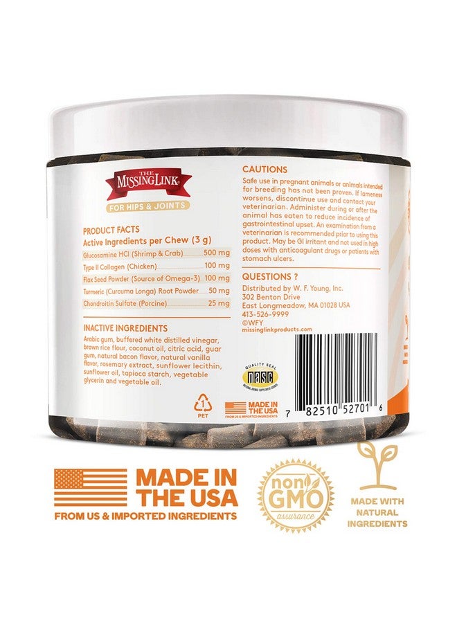 ذا ميسينج لينك علكات ناعمة من كولاجين كير للورك والمفاصل، 60 قطعة - دعم يومي للحركة ومضاد للالتهابات للكلاب - Image 5