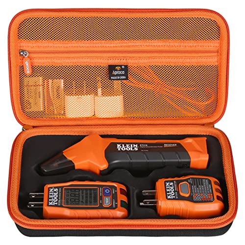 Aproca Case Compatible with Klein Tools ET310 AC Circuit Breaker Finder & 80016 Circuit Breaker Finder Tool Kit & RT250 GFCI Outlet Tester, Portable Storage Bag for Accessories (Case Only) - Image 1