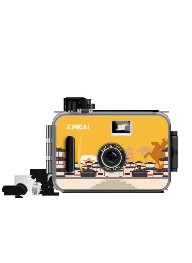 Generic Xinbai Film Camera Retro 35mm Film Ins Fool Camera Waterproof Student Photography Gift-Body Color:Perspective Retro Green Camera + Waterproof Shell + Manual  - Image 3