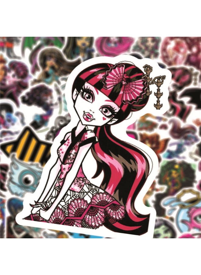 NIBEMINENT 50 Pcs Deco Kit Waterproof Stickers, High Definition Printing Bright Colors, Suitable for Laptop Skateboard Luggage Water Bottle Guitar DIY - Image 3