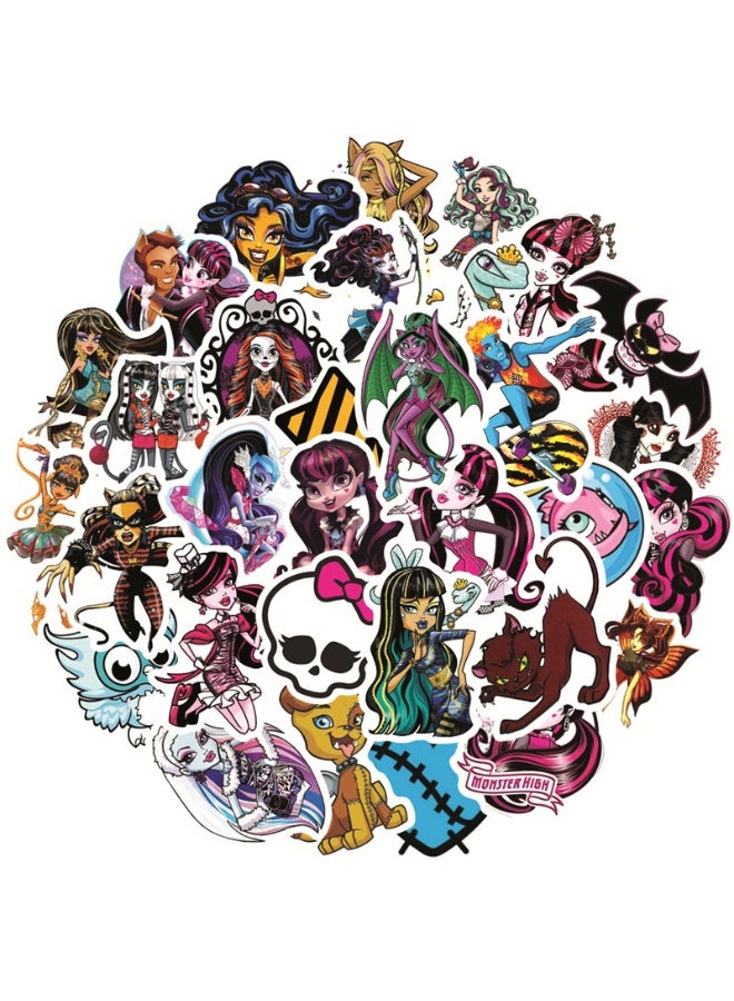 NIBEMINENT 50 Pcs Deco Kit Waterproof Stickers, High Definition Printing Bright Colors, Suitable for Laptop Skateboard Luggage Water Bottle Guitar DIY - Image 1