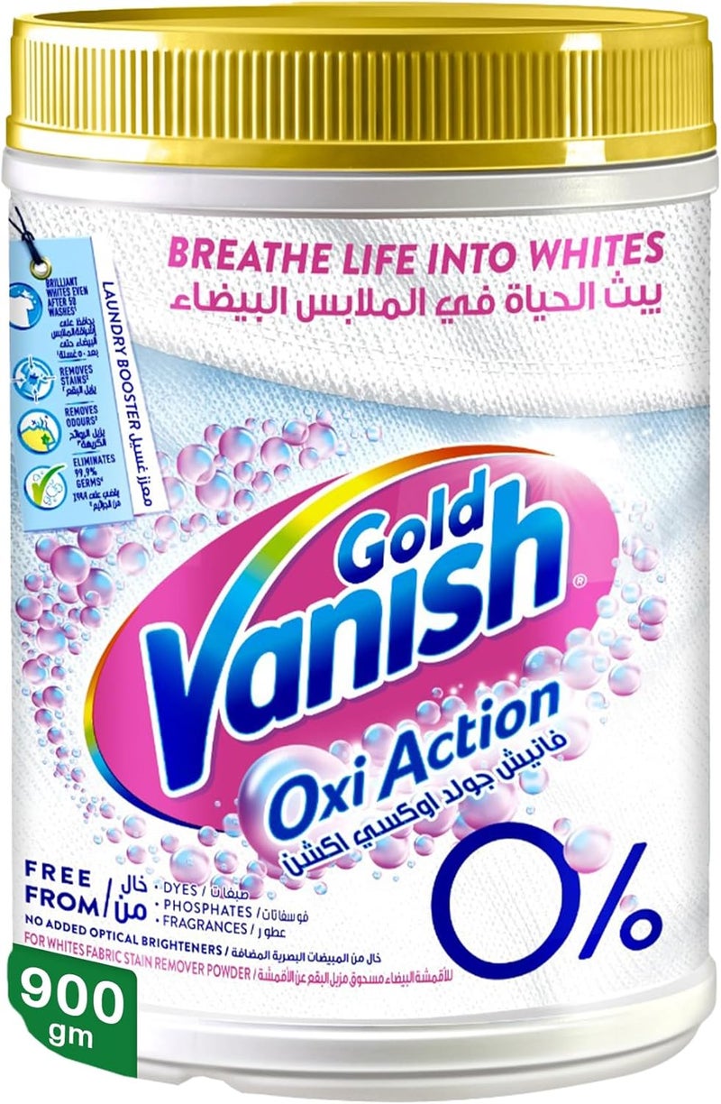 Gold Oxi Action Fabric Stain Remover 900g White clothes - Image 1