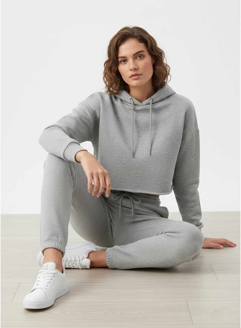 McKenzie Women’s Jogger Pants – Soft Cotton Blend Drawstring Trousers in Grey - Image 3