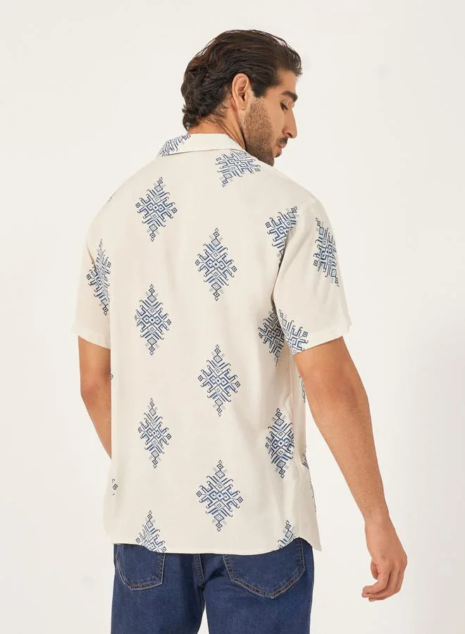 Styli Relaxed Fit Printed Shirt