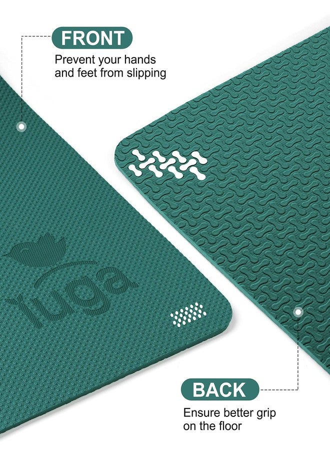 IUGA Eco Friendly Yoga Mat with Alignment Lines, Free Carry Strap, Non Slip TPE Yoga Mat for All Types of Yoga, Extra Large Exercise and Fitness Mat Size 72”X26”X1/4" - Image 3