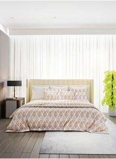 Raymond Raymond Home King Flat Sheet Bedsheet 140 Thread Count Luxirious Mercerised 100% Long Staple Cotton Bedding Printed Percale Weave Finish Bed Linen with 2 Pillow Case -Royal (274 * 274 CM)  - Image 2