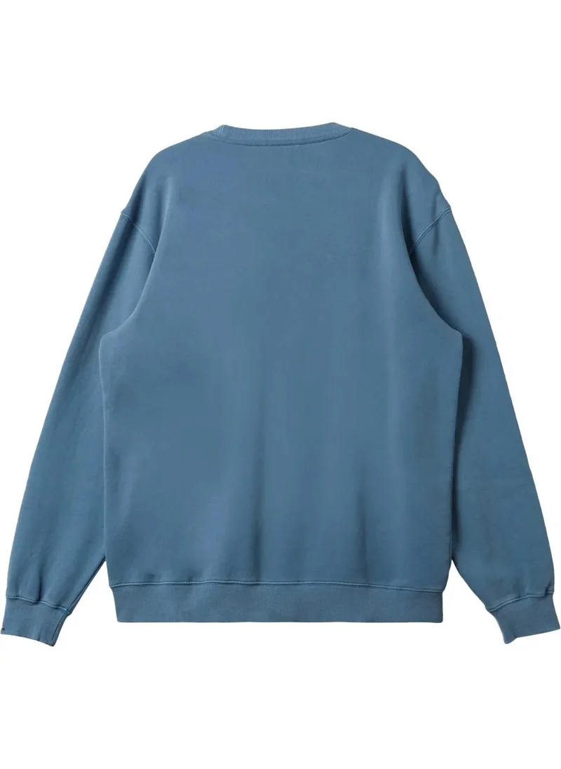 QUIKSILVER Quiksılver Salt Water Crew Men's Vintage Indigo Sweatshirt AQYFT03331-18314