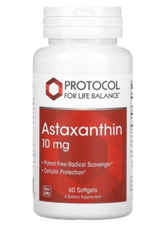 Protocol For Life Balance Astaxanthin 10 mg 60  Softgels 