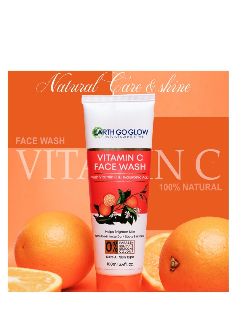 Earth Go Glow Vitamin C Face Wash 100ml - pzsku/ZE080B219B4B91F445CA8Z/45/_/1706861367/5b6c61b0-e445-4c5c-8f43-6fb65ba59193