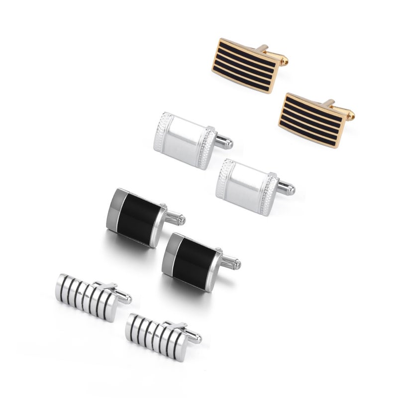wynameleri UJOY Cufflinks Set Copper 4 Pairs in Gift Box Stylish Design - Image 1