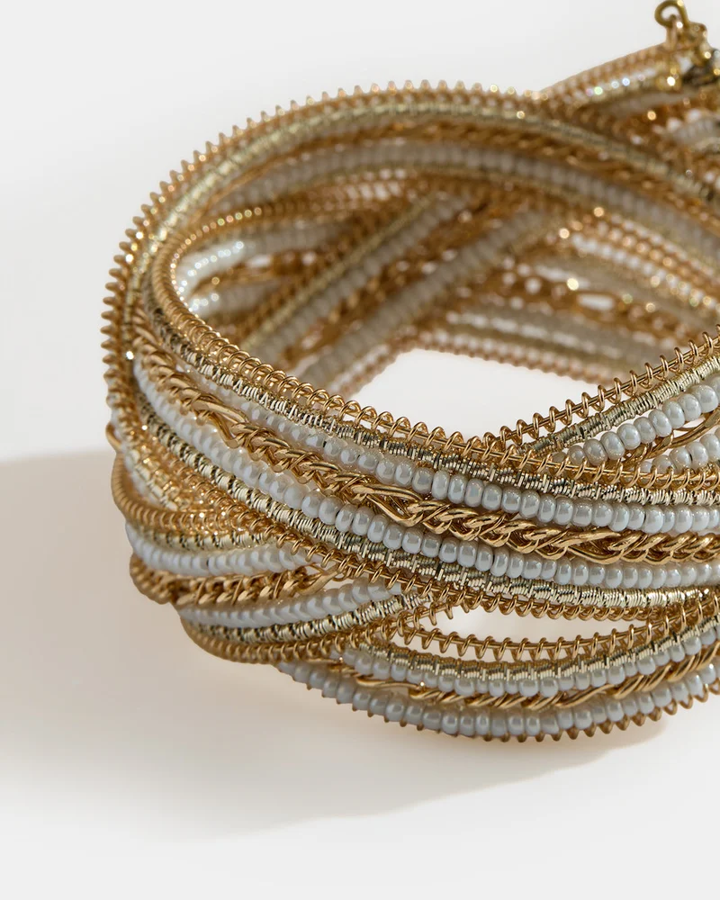 REDTAG Women Gold Embellished Cuff