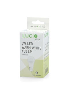 Lucio 5W 3000K 450-Lumens E27 LED Bulb Warm White  13 x 5.6 x 5.8 cm L-ST-0100-5W-3000K  - Image 4