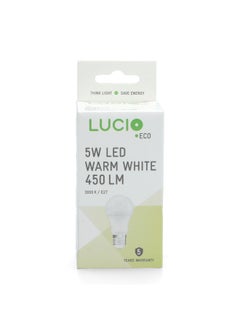 Lucio 5W 3000K 450-Lumens E27 LED Bulb Warm White  13 x 5.6 x 5.8 cm L-ST-0100-5W-3000K  - Image 3