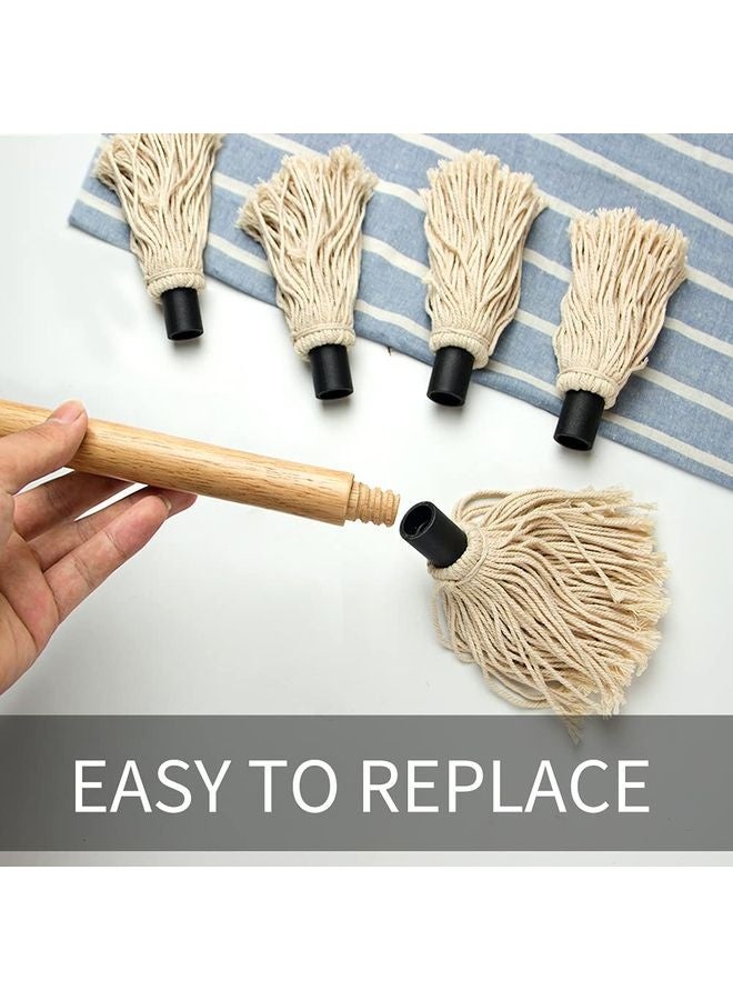 هومستر 18 بوصة شواء الممسحة الخشبية مقبض طويل مع 4 رؤوس بديلة إضافية لشرائح اللحم المدخن الشواء - Image 4