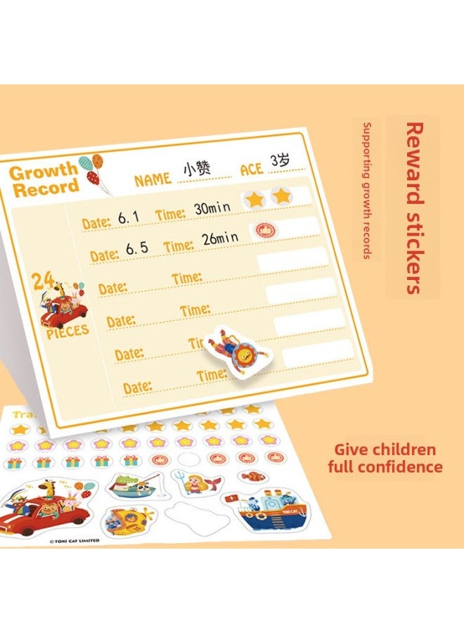 Children's Wooden 1-7-year-old Boys And Girls Educational Early Education Puzzle Puzzle Kindergarten Step-by-step Wooden Puzzle Toy-Color:Third Order: Interesting Traffic - Image 5