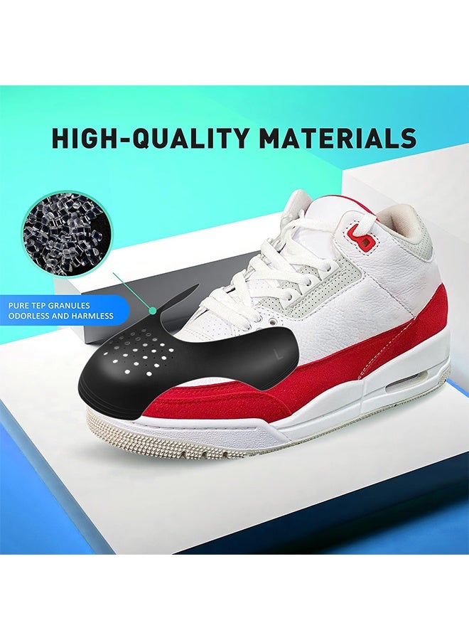 4 Pairs Shoe Creases Protector Shoe Anti Crease Guard to Prevent Sneaker Creases for Men and Women Black and White - Image 3