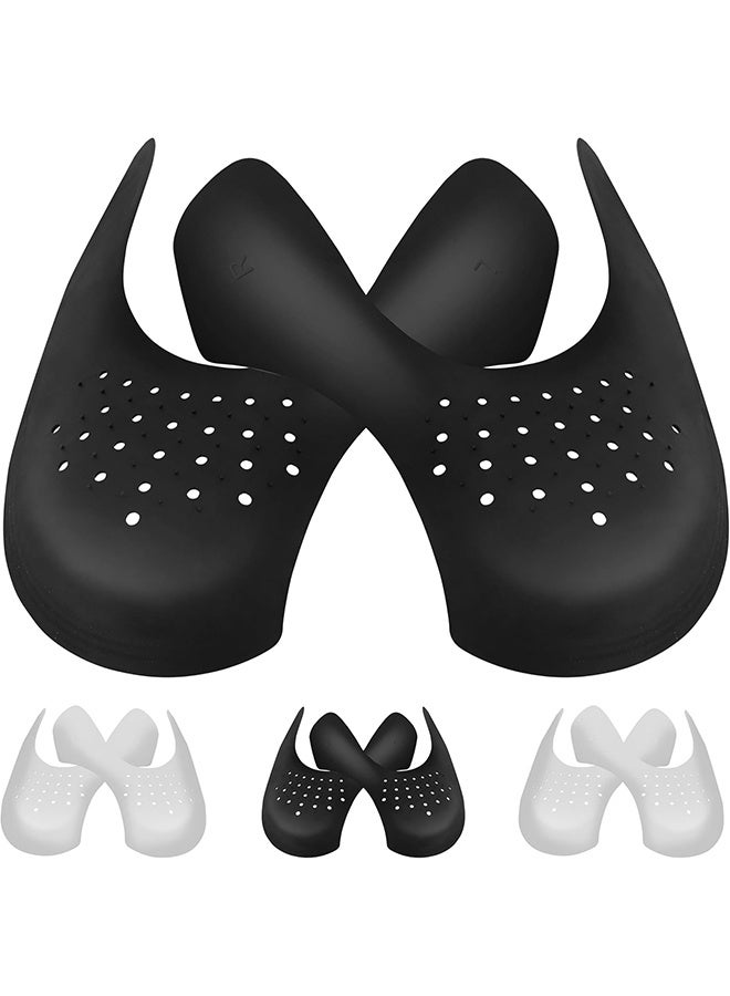 4 Pairs Shoe Creases Protector Shoe Anti Crease Guard to Prevent Sneaker Creases for Men and Women Black and White - Image 1