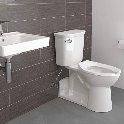 American Standard مقعد مرحاض تجاري طويل أمامي مفتوح من أمريكان ستاندرد 5901100.020 مع مفصلات من الفولاذ المقاوم للصدأ، بعرض 1.00 بوصة وارتفاع 14.38 بوصة وعمق 18.56 بوصة، أبيض - Image 2