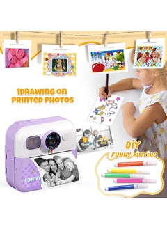 Garlo Kids Camera Instant Print, Camera for Kids with Printable Photos, Toddler Camera Toys for Children Ages 3-14, Digital Camera Birthday Gifts for Girls 4 5 6 7 8 9 10 11 12 13 Years Old (Purple)  - Image 3