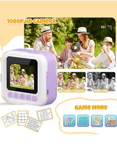 Garlo Kids Camera Instant Print, Camera for Kids with Printable Photos, Toddler Camera Toys for Children Ages 3-14, Digital Camera Birthday Gifts for Girls 4 5 6 7 8 9 10 11 12 13 Years Old (Purple)  - Image 4