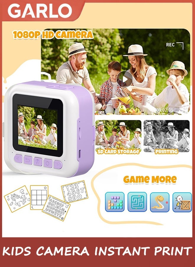 Garlo Kids Camera Instant Print, Camera for Kids with Printable Photos, Toddler Camera Toys for Children Ages 3-14, Digital Camera Birthday Gifts for Girls 4 5 6 7 8 9 10 11 12 13 Years Old (Purple) - Image 4