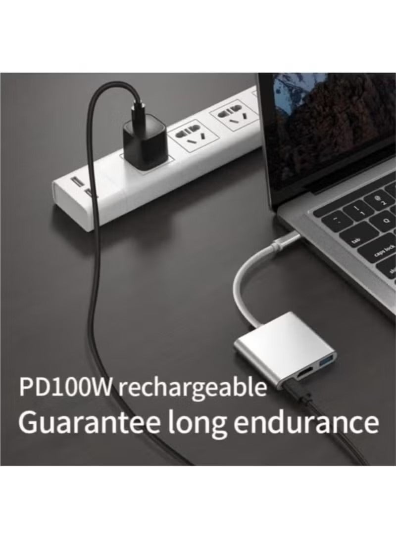 محول USB-C إلى HDMI (4K) USB 3.0 وType-C أنثى لأجهزة MacBook وChromebook - Image 5