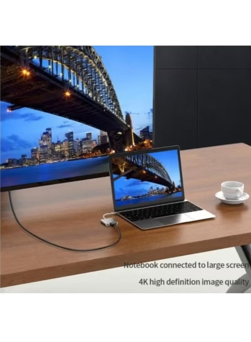 محول USB-C إلى HDMI (4K) USB 3.0 وType-C أنثى لأجهزة MacBook وChromebook - Image 3