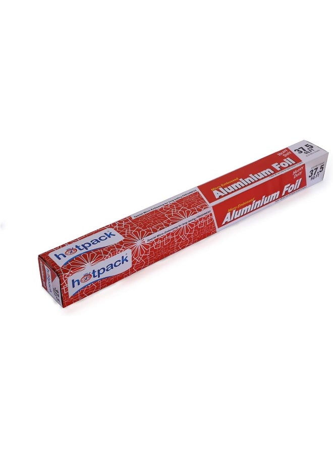 Hotpack Hotpack Disposable Heavy Duty Aluminium Foil Silver Food Wrap 45cm width x 37.5Sqft  - Image 4