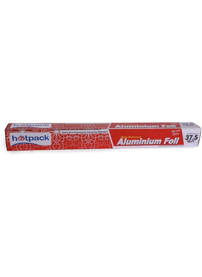Hotpack Hotpack Disposable Heavy Duty Aluminium Foil Silver Food Wrap 45cm width x 37.5Sqft  - Image 5