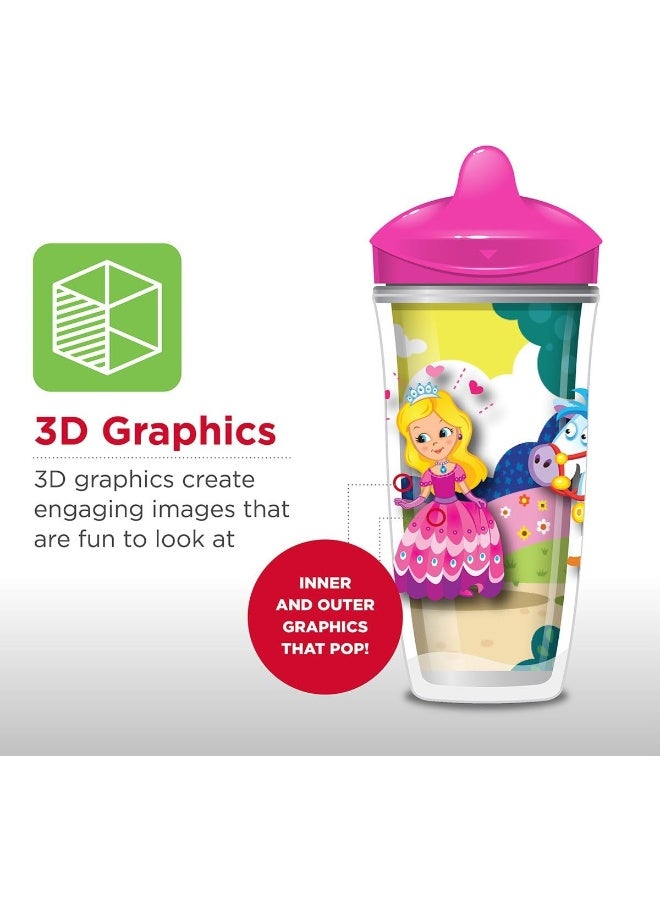 Playtex Sipsters Stage 3 Peppa Pig Spill-Proof, Leak-Proof, Break-Proof Insulated Toddler Spout Cups for Girls - 9 Ounce - 2 Count - Image 5