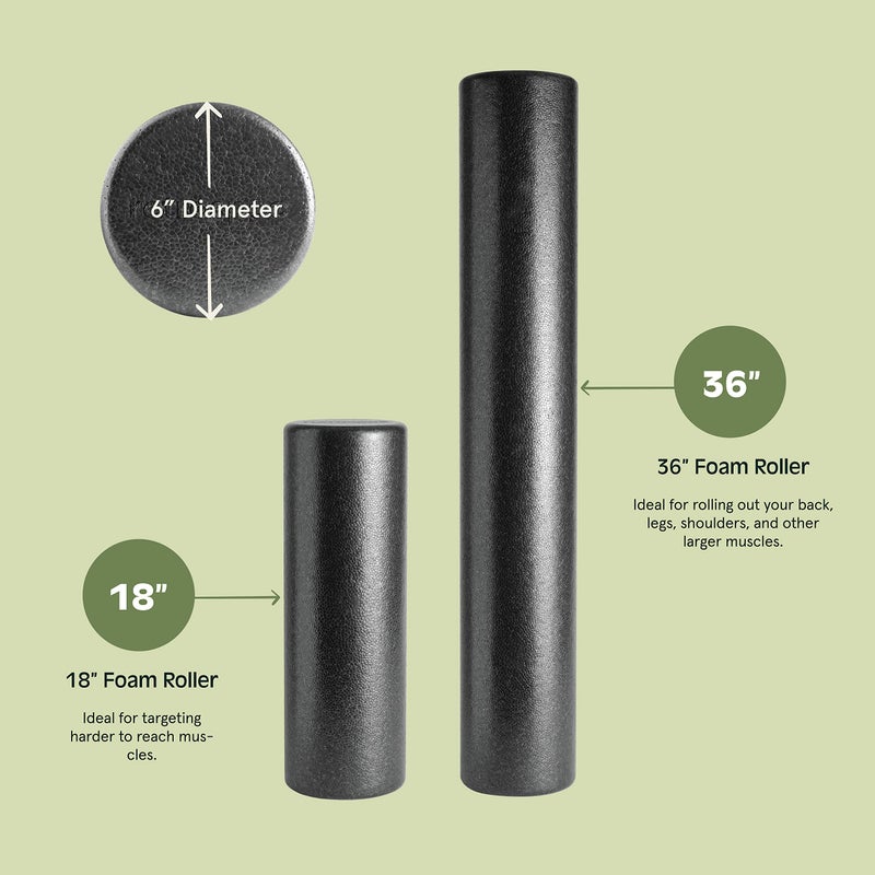 Retrospec Relief Foam Roller for Physical Therapy, Massage & Recovery - High-Density EPP Round Exercise Tool for Pilates, Yoga & Post-Workout Muscle Relief - Durable Fitness Equipment - Image 4